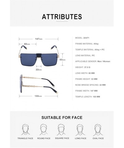 Retro Large-Frame Sunglasses for Men and Women Outdoor Vacation Beach Driving Glasses (Color : D, Size : Medium) Medium B $16...