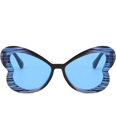 2024 Butterfly Shaped Sunglasses for Women Retro Cat Eye Sun Glasses Outdoor Sunscreen Black C4 $14.86 Oversized