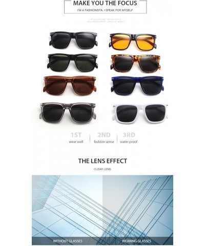 Square Frame Fashionable Decorative Sunglasses for Men and Women (Color : G, Size : 1) 1 C $16.00 Designer