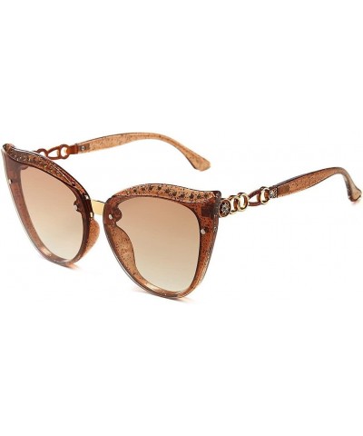 Diamond Sunglasses Ladies Driving Cat Eye Polarized Sunglasses Fashion Trend Sunglasses C2 $14.59 Rectangular