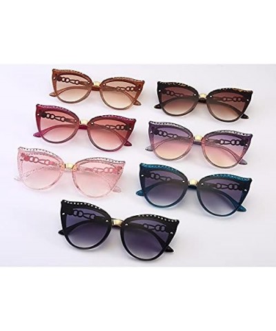 Diamond Sunglasses Ladies Driving Cat Eye Polarized Sunglasses Fashion Trend Sunglasses C2 $14.59 Rectangular