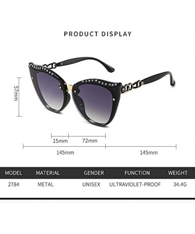 Diamond Sunglasses Ladies Driving Cat Eye Polarized Sunglasses Fashion Trend Sunglasses C2 $14.59 Rectangular