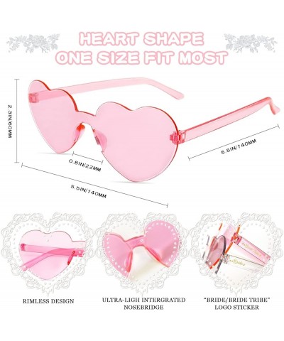 12 Pack Heart Sunglasses Bachelorette Party Rimless Bride Glasses Bridal Shower Favors Bride Tribe Wedding Supplies Pink $10....