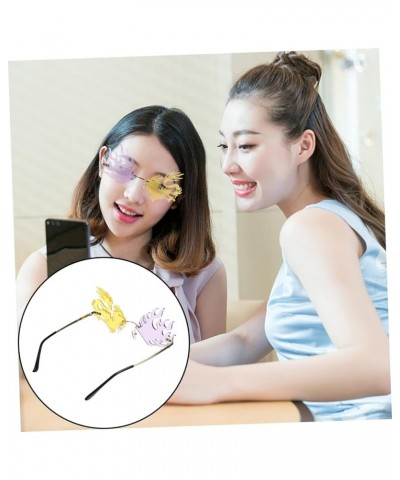 2 Pcs Sunglasses Clear Glasses Photo Gift Adulting Gifts Fire Fire Sunglasses Dragon and Phoenix Purple，yellowx2pcs $12.26 De...