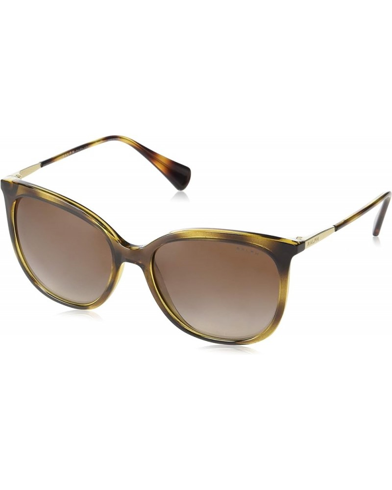 Women's Ra5248 Butterfly Sunglasses Shiny Dark Havana/Gradient Brown $27.84 Butterfly