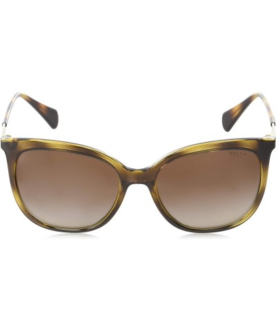 Women's Ra5248 Butterfly Sunglasses Shiny Dark Havana/Gradient Brown $27.84 Butterfly