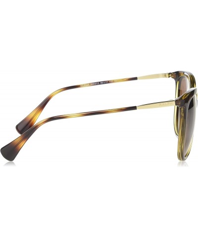 Women's Ra5248 Butterfly Sunglasses Shiny Dark Havana/Gradient Brown $27.84 Butterfly