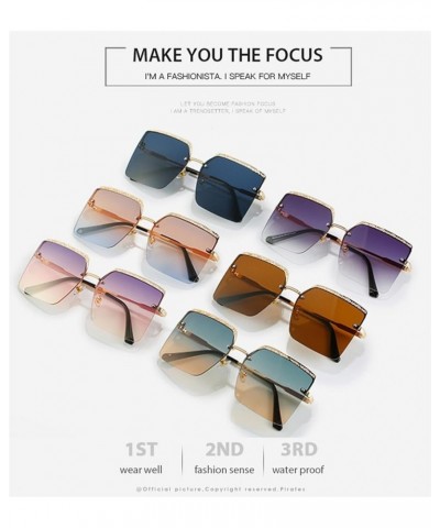 Frameless Fashion Square Men and Women Sunglasses Outdoor Vacation Beach Decoration (Color : A, Size : Medium) Medium B $16.3...