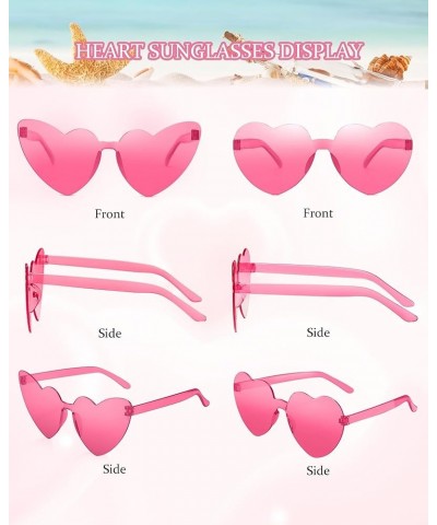 150 Pack Heart Glasses Bulk for Women Candy Colors Heart Shaped Sunglasses Party Favors 150-rose Glasses $40.95 Heart