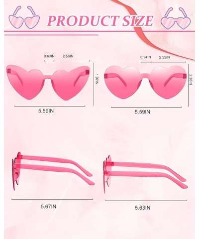 150 Pack Heart Glasses Bulk for Women Candy Colors Heart Shaped Sunglasses Party Favors 150-rose Glasses $40.95 Heart