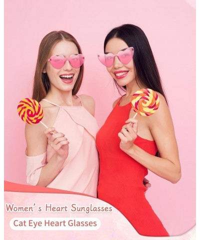 150 Pack Heart Glasses Bulk for Women Candy Colors Heart Shaped Sunglasses Party Favors 150-rose Glasses $40.95 Heart