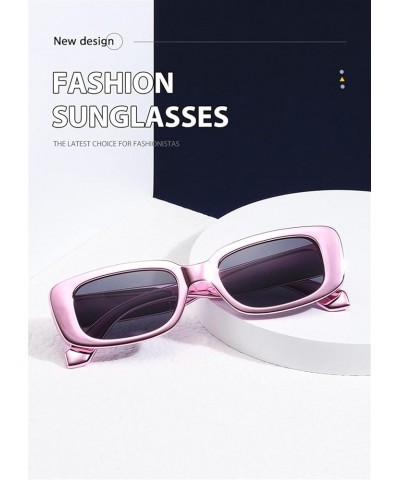 Retro Small Frame Square Male and Female Outdoor Holiday Decoration Sunglasses (Color : F, Size : 1) 1 B $17.32 Designer