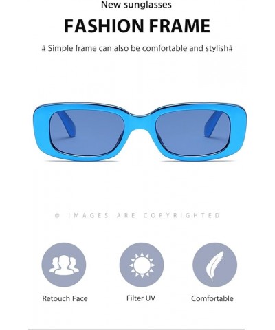 Retro Small Frame Square Male and Female Outdoor Holiday Decoration Sunglasses (Color : F, Size : 1) 1 B $17.32 Designer