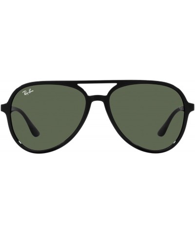 Women's Rb4376f Low Bridge Fit Aviator Sunglasses Black/Dark Green $55.35 Aviator