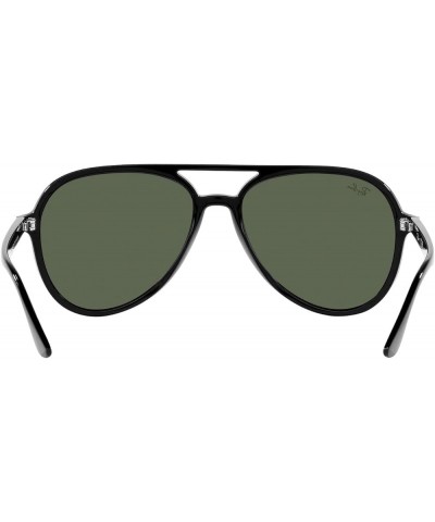 Women's Rb4376f Low Bridge Fit Aviator Sunglasses Black/Dark Green $55.35 Aviator