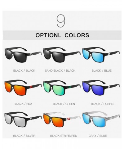 Classic Square Polarized Sunglasses for Men/Women UV400 Protection Driving Fishing Sun Glasses F9508 Black/Black $10.91 Square