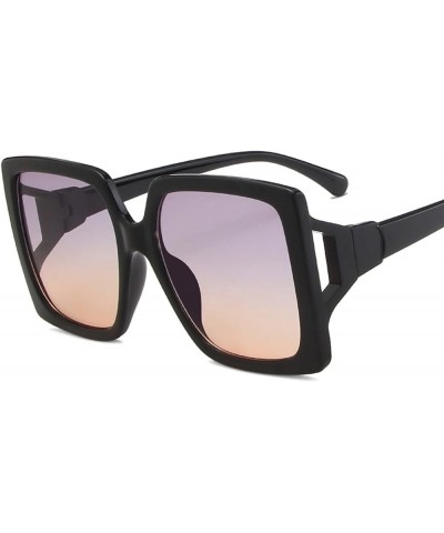 Fashion Large Frame Square Sunglasses Retro Men and Women Decorative Sunglasses (Color : A, Size : 1) 1 B $15.16 Designer