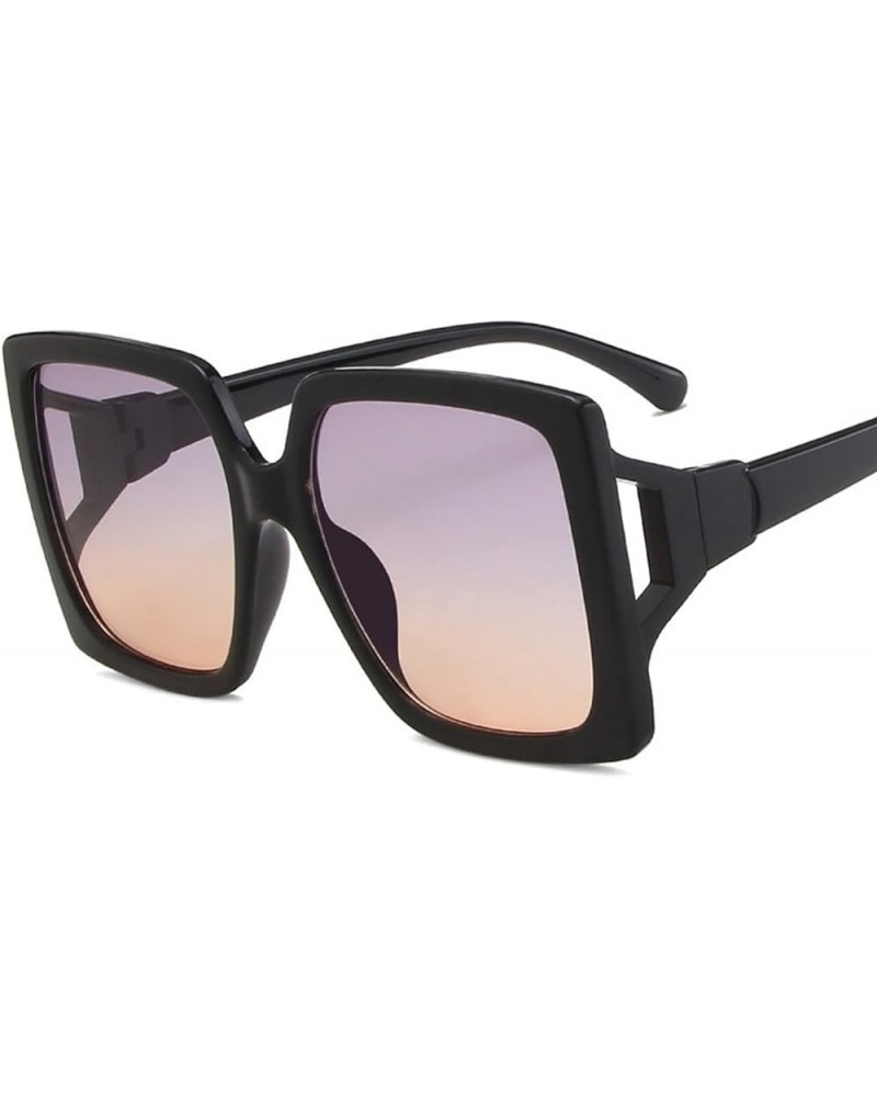 Fashion Large Frame Square Sunglasses Retro Men and Women Decorative Sunglasses (Color : A, Size : 1) 1 B $15.16 Designer