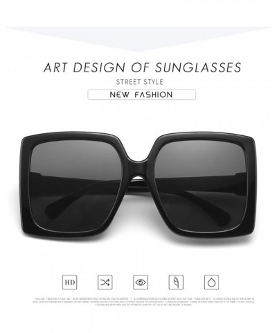 Fashion Large Frame Square Sunglasses Retro Men and Women Decorative Sunglasses (Color : A, Size : 1) 1 B $15.16 Designer