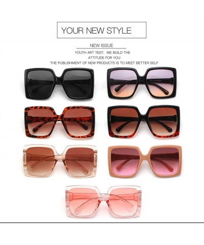 Fashion Large Frame Square Sunglasses Retro Men and Women Decorative Sunglasses (Color : A, Size : 1) 1 B $15.16 Designer