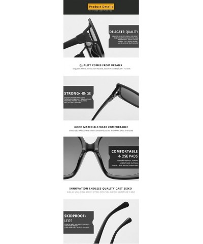 Fashion Large Frame Square Sunglasses Retro Men and Women Decorative Sunglasses (Color : A, Size : 1) 1 B $15.16 Designer