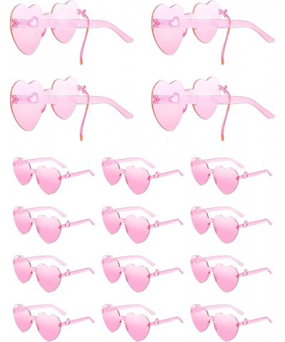 16PCS Heart Glasses Heart Shaped Sunglasses with Heart Leg Heart Sunglasses Bulk for Bachelorette Birthday Party 1-16pc Pink ...