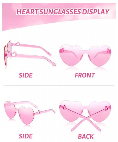 16PCS Heart Glasses Heart Shaped Sunglasses with Heart Leg Heart Sunglasses Bulk for Bachelorette Birthday Party 1-16pc Pink ...