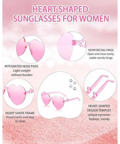 16PCS Heart Glasses Heart Shaped Sunglasses with Heart Leg Heart Sunglasses Bulk for Bachelorette Birthday Party 1-16pc Pink ...