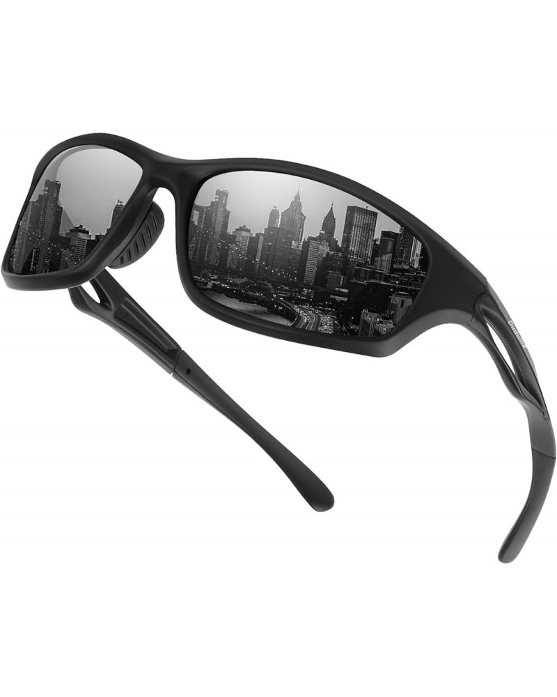 Polarized Sports Sunglasses for Men Women Running Cycling Fishing Golf Driving Shades Sun Glasses Tr90 599matteblack Up $11.0...