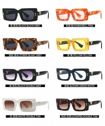 Retro Square Frame Men's and Women's Sunglasses Outdoor Street Shooting Holiday Decoration Sun-Shading Glasses (Color : F, Si...