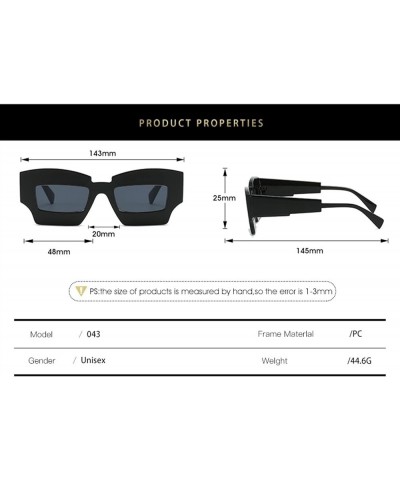 Fashion UV400 Men and Women Sunglasses Outdoor Vacation Decorative Sunglasses (Color : 7, Size : 1) 1 7 $14.48 Designer