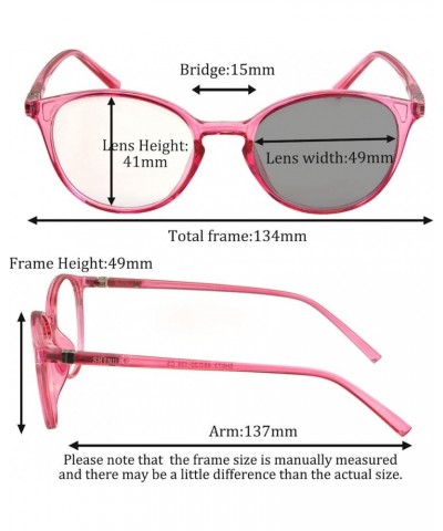 See Far See Near Photochromic Glasses for Women Change Pink Lens Eyeglasses Transition Glasses Outside SH073 C3 change brown ...