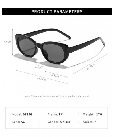 Men's and Women's Cat Eye Outdoor Vacation Fashion Decorative Sunglasses (Color : F, Size : 1) 1 G $12.30 Designer