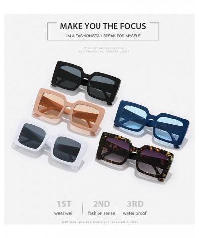 Square Frame Large Frame Fashion Sunglasses Outdoor Sun Shading Beach Vacation (Color : B, Size : Medium) Medium E $18.20 Des...