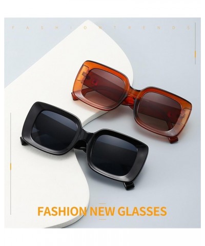 Men's And Women's Square Large Frame Trendy Sunglasses Gift C $11.39 Designer