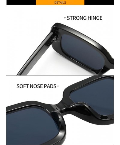 Men's And Women's Square Large Frame Trendy Sunglasses Gift C $11.39 Designer