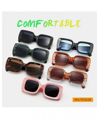 Men's And Women's Square Large Frame Trendy Sunglasses Gift C $11.39 Designer