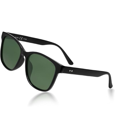 Polairzed Sunglasses Womens Mens Trendy Square Shades SJ2203 Black/Green $10.79 Square