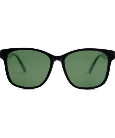 Polairzed Sunglasses Womens Mens Trendy Square Shades SJ2203 Black/Green $10.79 Square