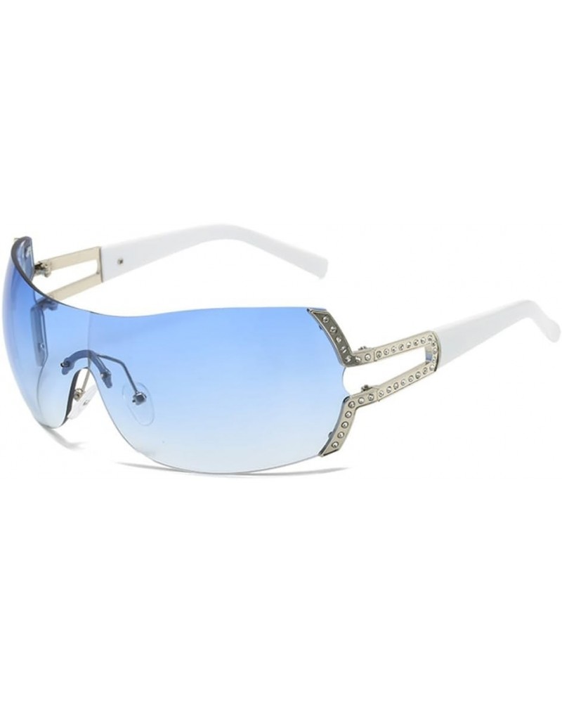 Punk Sunglasses Wrap Around Sunglasses Women Men One Piece Lens Sunglasses C5 $24.96 Rectangular