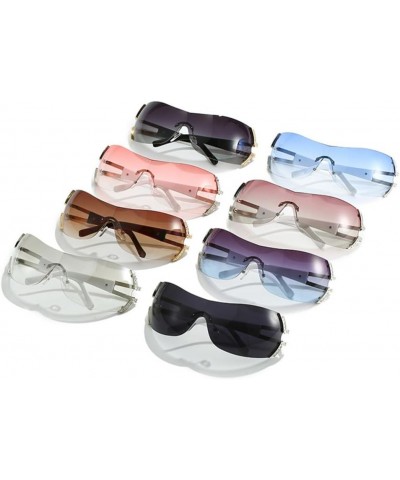 Punk Sunglasses Wrap Around Sunglasses Women Men One Piece Lens Sunglasses C5 $24.96 Rectangular