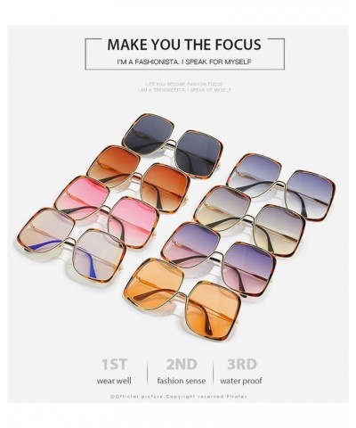 Large Metal Square Sunglasses Men and Women Outdoor Photo Decorative Sunglasses Sunglasses Womens (Color : 3, Size : One Size...