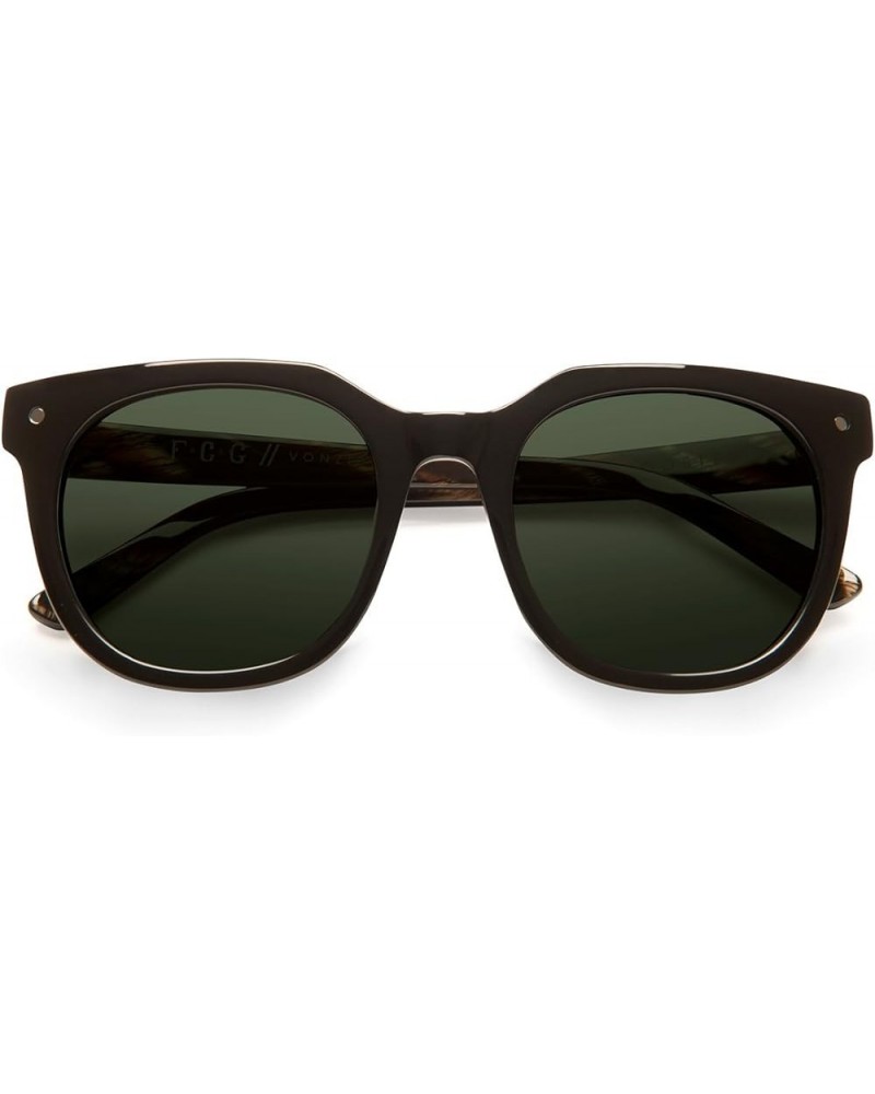 Wooster Round Sunglasses Black Gloss/Grey Grey $57.20 Round