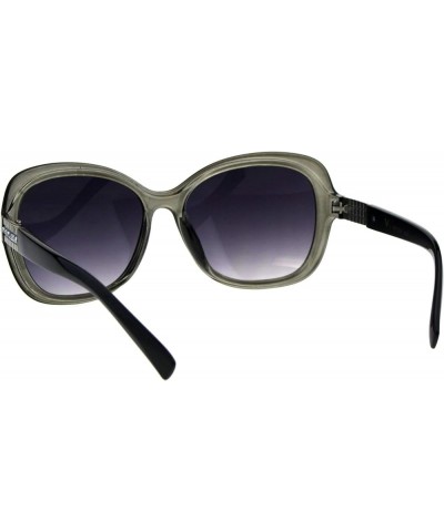 Womens Luxury Fashion Sunglasses Rhinestone Design Square Frame UV 400 Grey (Smoke) $9.32 Square