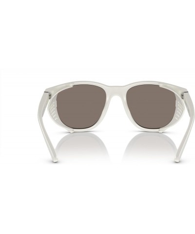 Men's Ea4216u Universal Fit Square Sunglasses Matte White/Light Brown Mirrored Gold $54.42 Square