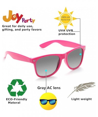 Wholesale Sunglasses Bulk for Adults Party Favors Retro Classic Shades Hot Pink $9.20 Square