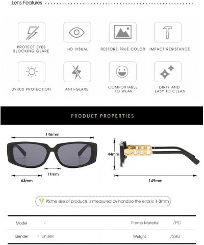 Fashion Chain Sunglasses for Men and Women Outdoor Sunshade (Color : C, Size : Medium) Medium D $16.41 Designer