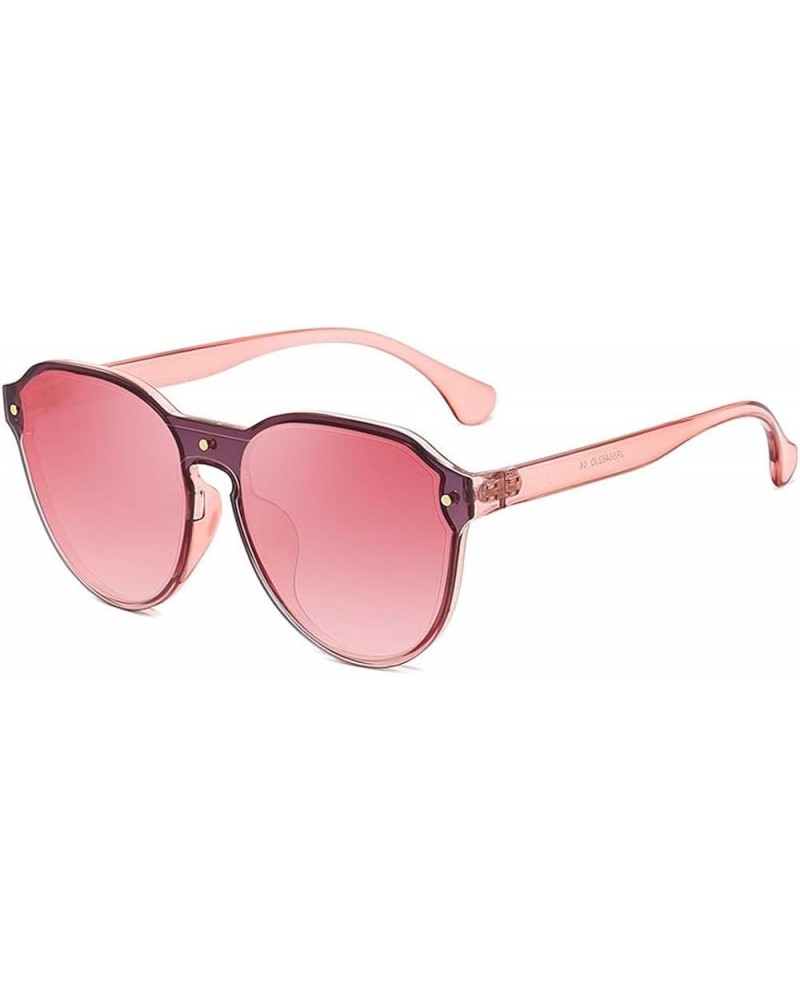 Globalwells Sunglasses for men Women, stylish Mirrored Lenses Metal Frame Sunglasses UV400 Pink $10.43 Designer