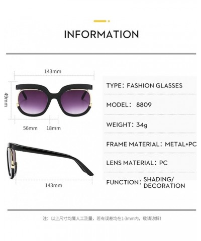 Round Frame Fashion Street Photography Decorative Sunglasses for Men and Women (Color : B, Size : 1) 1 D $14.49 Designer