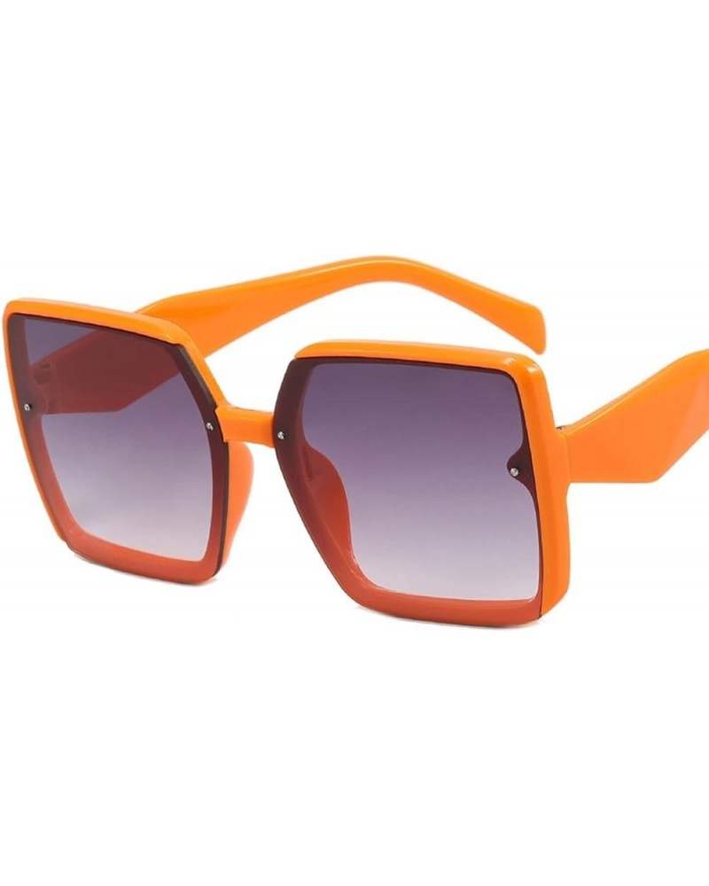 Square Frame Fashion Sports Photo Shopping Large Frame Sunglasses for Men and Women (Color : D, Size : 1) 1 G $17.63 Sport